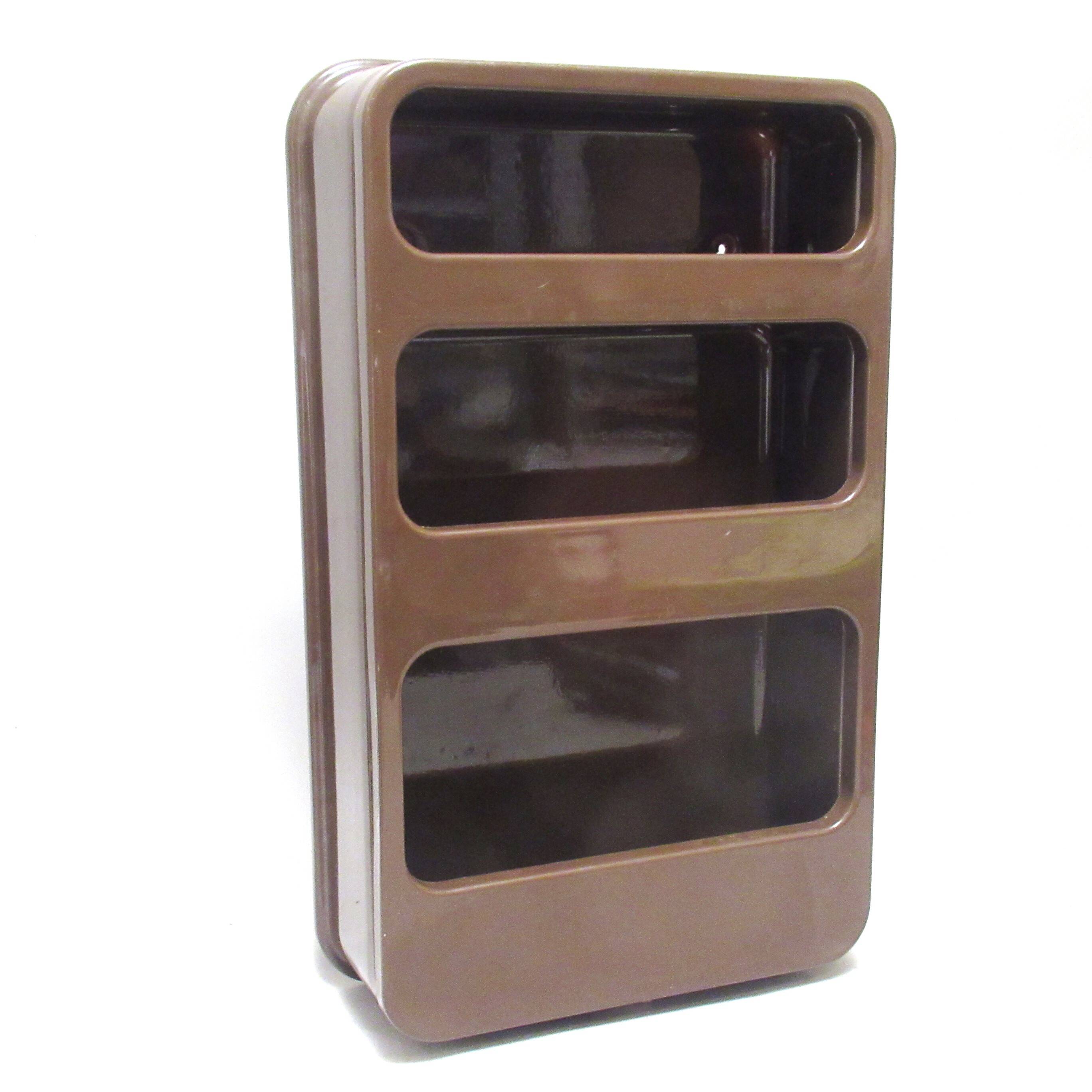 Brown plastic shelf Jan6Lin Viaud Prisunic