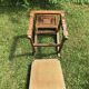 Series of 6 Chairs Neo Basque Wood Carved Cross Basque + Assise Fabric Vintage