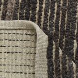 3x11 Vintage Dark Brown Super Soft Kilim Runner Rug, 94x345Cm