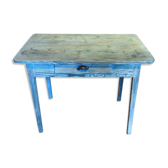 Farmhouse table green patina