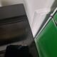 Vintage black lacquered buffet and wood Maurice Flachet