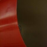 Old and rare Stilnovo wall light, red and black lacquered metal and brass With period label