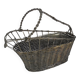 Old basket bottle holder silver metal french bottle holder