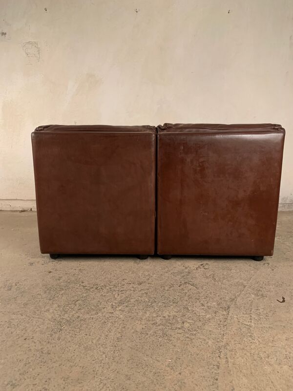 paire De fauteuils En cuir Suisse Années 1970