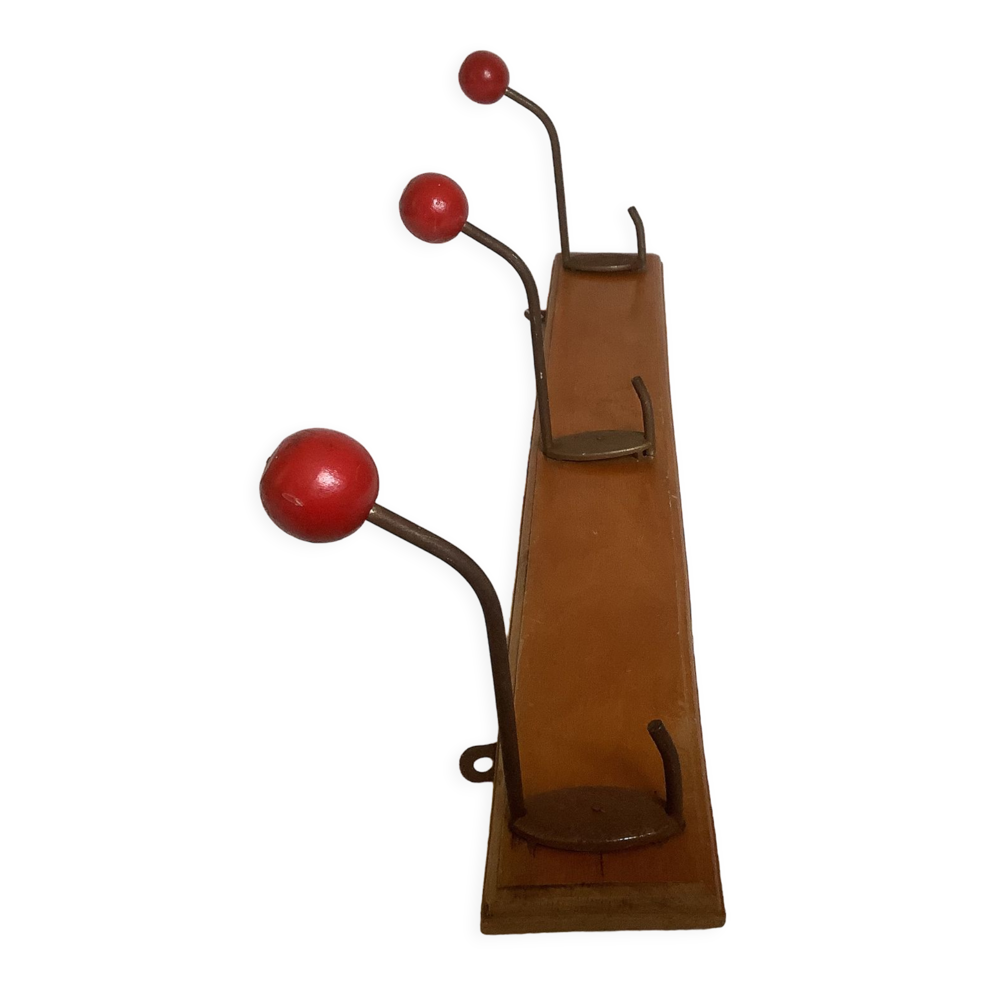 Old wood metal coat rack