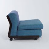 Chauffeuse Amanta tissu bleu - Mario Bellini