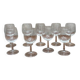 Set of stemmed wine glasses