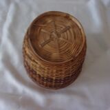 Cache pot braided Wicker - vintage