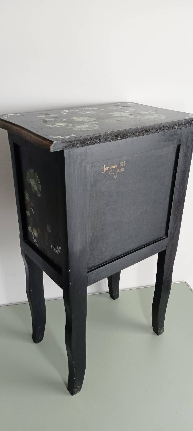 Vintage floral pattern bedside table