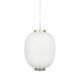 Suspension vintage danoise Kina par Bent Karlby, Lyfa, 1946