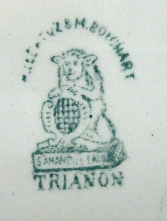 Art nouveau plate, saint amand Trianon model