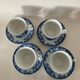 4 Coaching Scenes Blue Tea Cups and Saucers by Johnson Bros Ireston