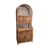 Vintage rattan bookcase