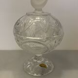 Cristal d'Arques candy box with animal and bird motifs