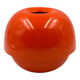 Space age orange ceramic vase, Sicart Italy ca. 1970