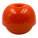 Space age orange ceramic vase, Sicart Italy ca. 1970