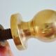 Door knocker with stopper and Maltese cross, solid brass dolphin