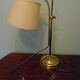 Reclining table lamp by Koch & Lowy for OMI, brass, metal, fabric - Germany - 60s/70s