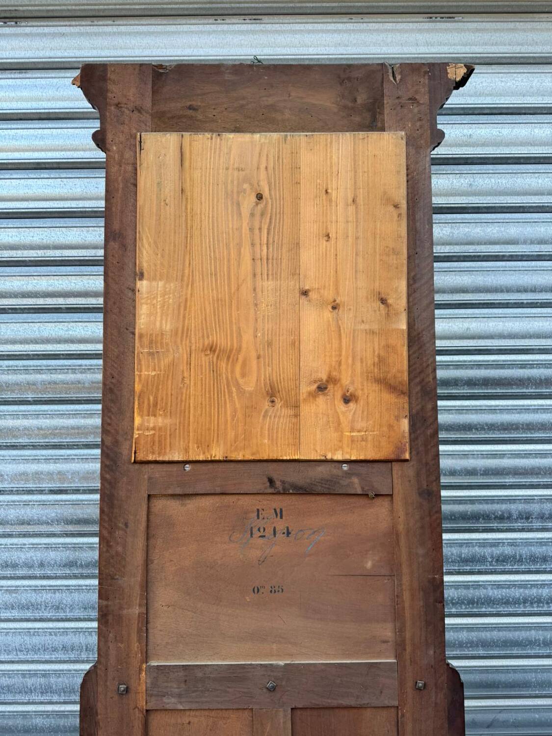 Antique hall coat rack – mirror, hooks & umbrella stand