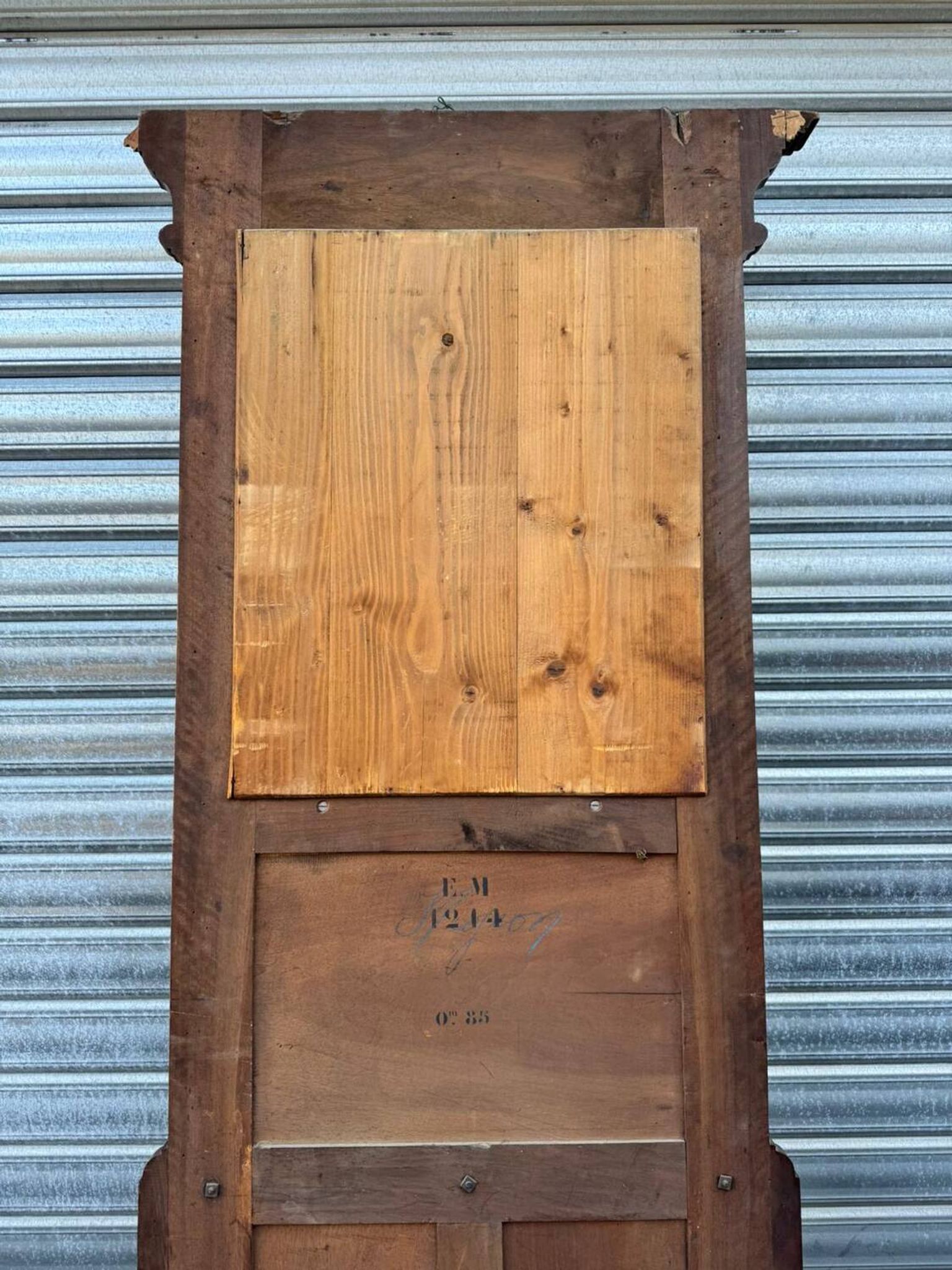 Antique hall coat rack – mirror, hooks & umbrella stand