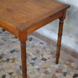 Pitch pine desk false bamboo Napoleon III