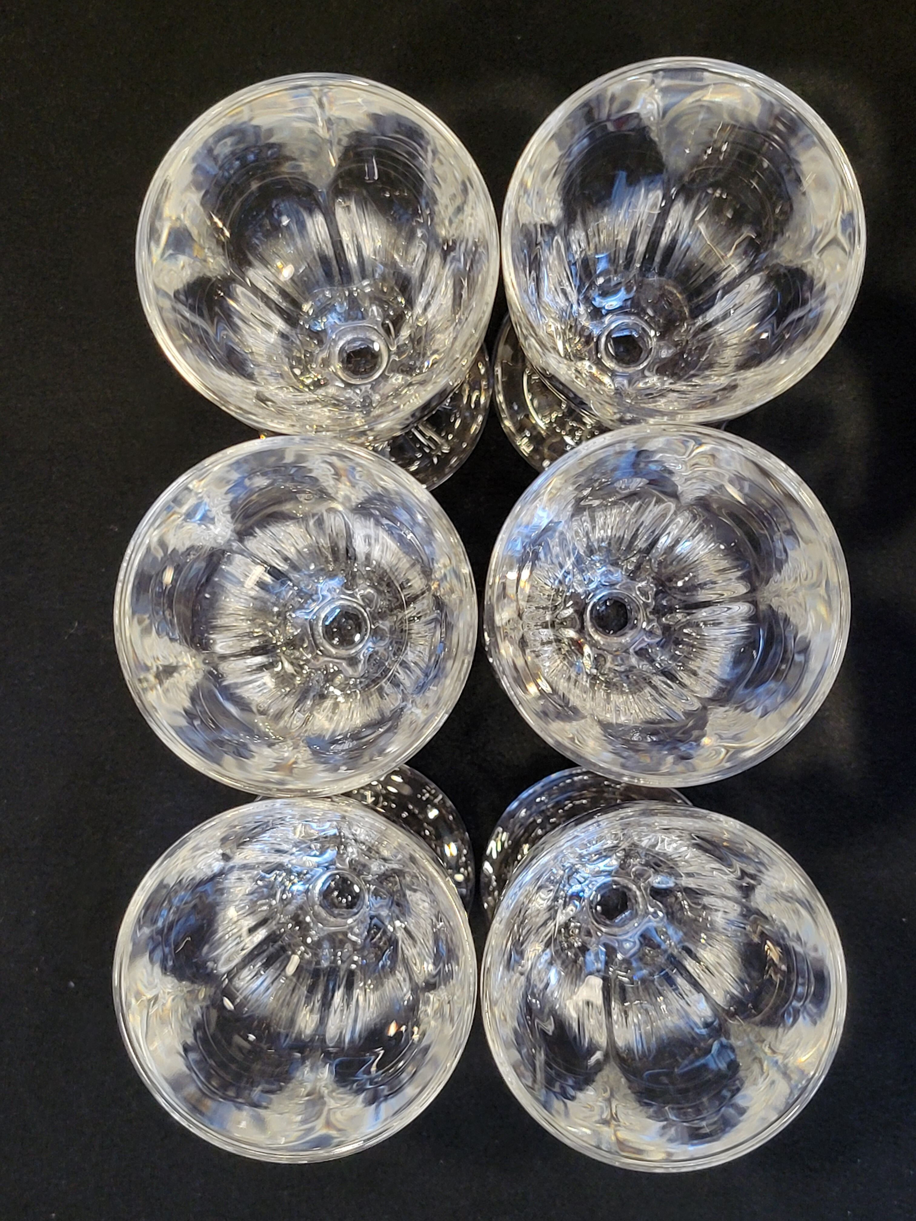 6 glasses champagne flutes Cristal d'Arques Rambouillet