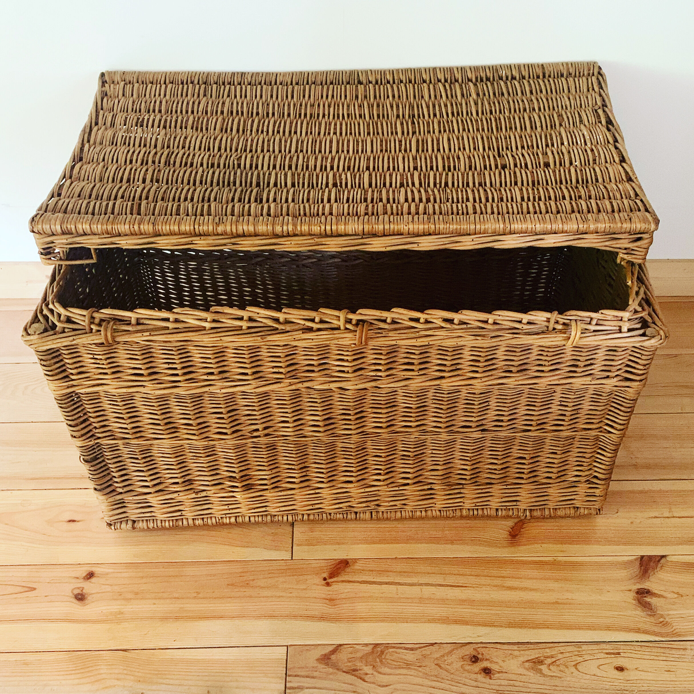 Vintage wicker trunk
