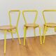 Vintage yellow school chairs from the 90s