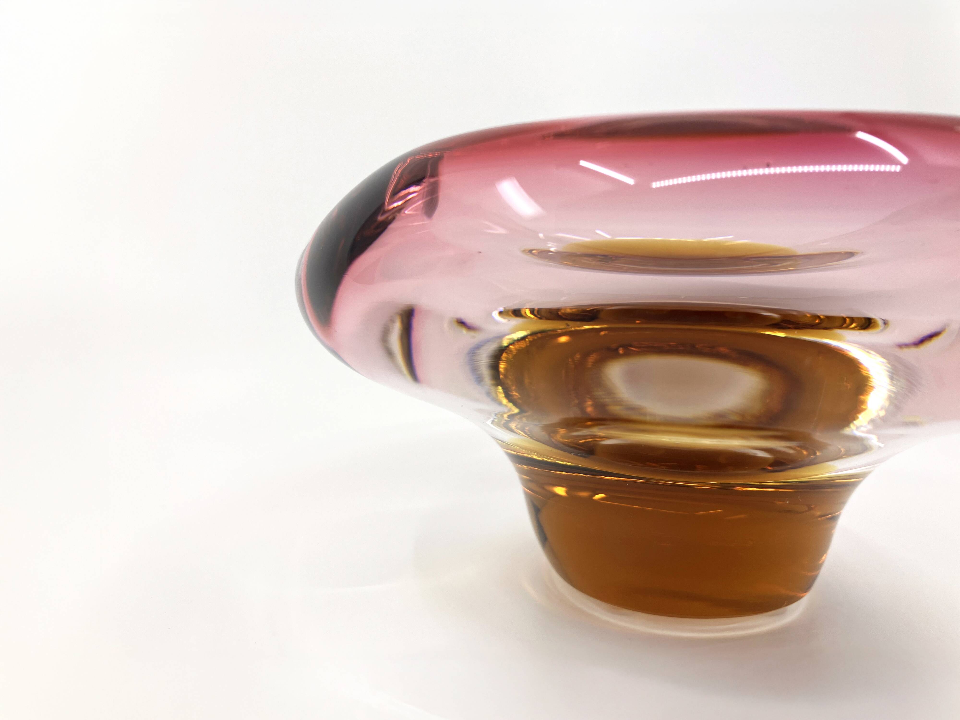 Blown glass ashtray • Czechoslovakia • Circa 1960