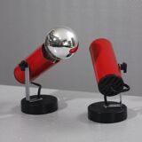 Pair of adjustable wall spotlights vintage design 1970s