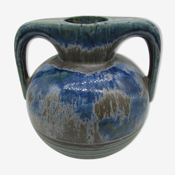 large vase glazed glazed unsigned french glazed stoneware vase