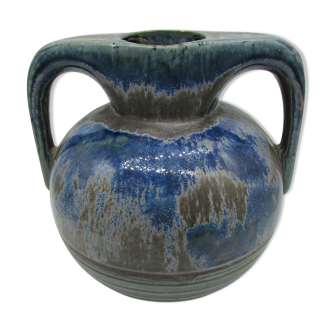 Vase grès émaillé vernissé non signé french glazed stoneware vase