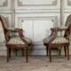 Pair Of Louis XVI Armchairs In Carved Wood, 18th Century