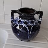 Blue amphora vase