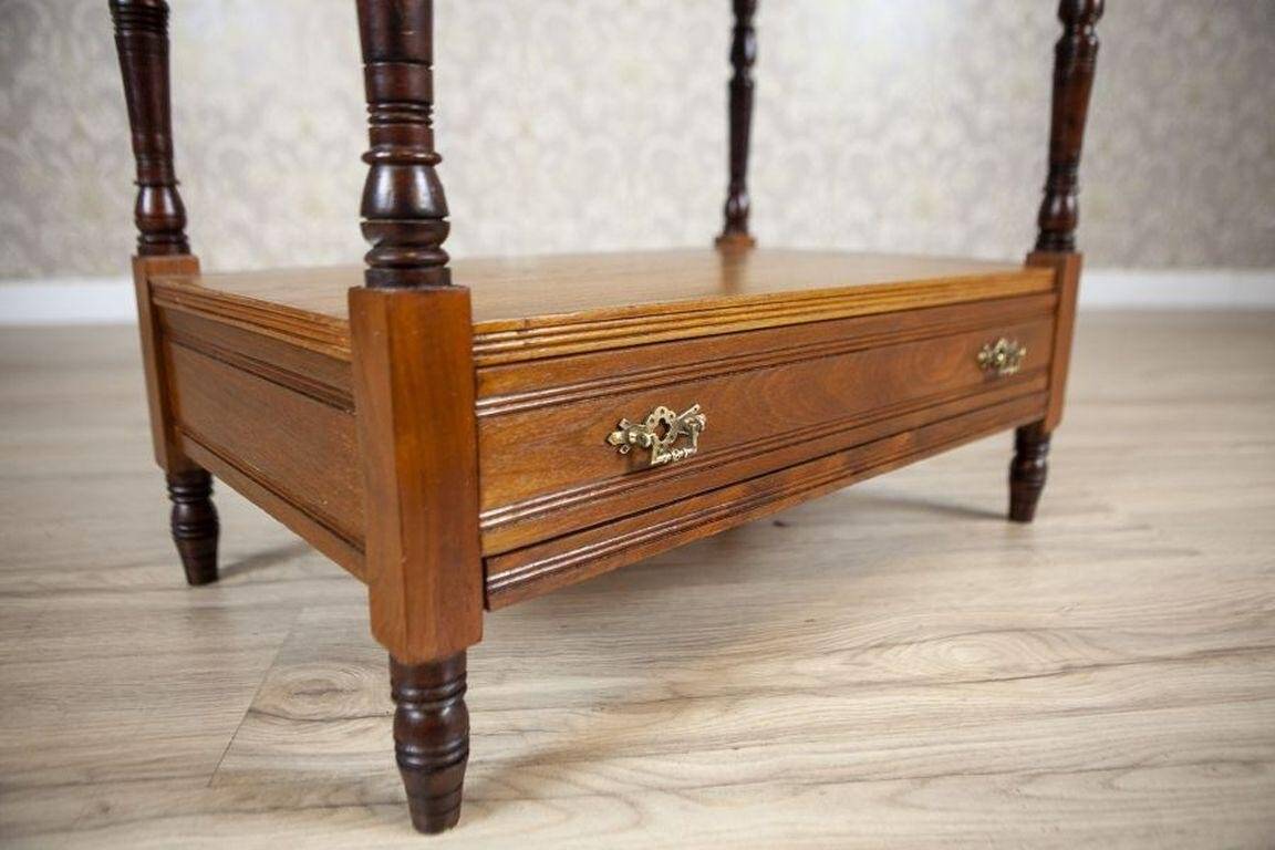 19th-Century Small Walnut Cabinet with the Motif of Sunflowers attributed to George Davis, 1890s