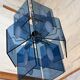 Gino vistosi rare chandelier with blue plates design 1970
