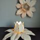 Pair of vintage white metal wall lamps/ceiling lamps