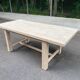 Table de ferme extensible à volets rénovée en bois massif 140-200cm