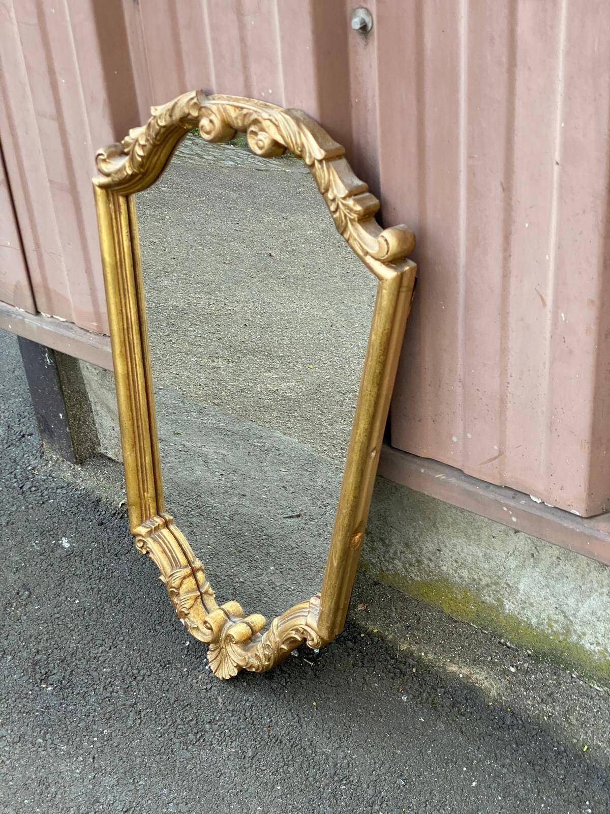 Baroque gold leaf mirror in Louis XV style 62x38cm