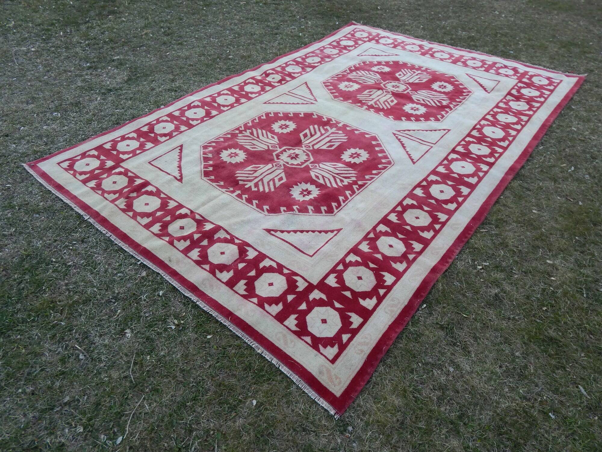 Vintage Turkish rug handmade 199x310 cm