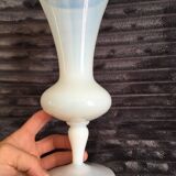 Glass design vase in matte opalescent white glass