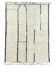 Large Berber M'rirt rug in cream and black wool, Moroccan rug.