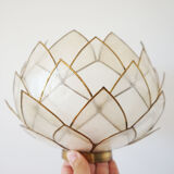 Vintage mother-of-pearl petals sconce