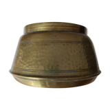 Pot cache pot laiton martelé vintage
