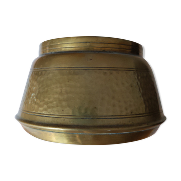 Pot cache pot laiton martelé vintage