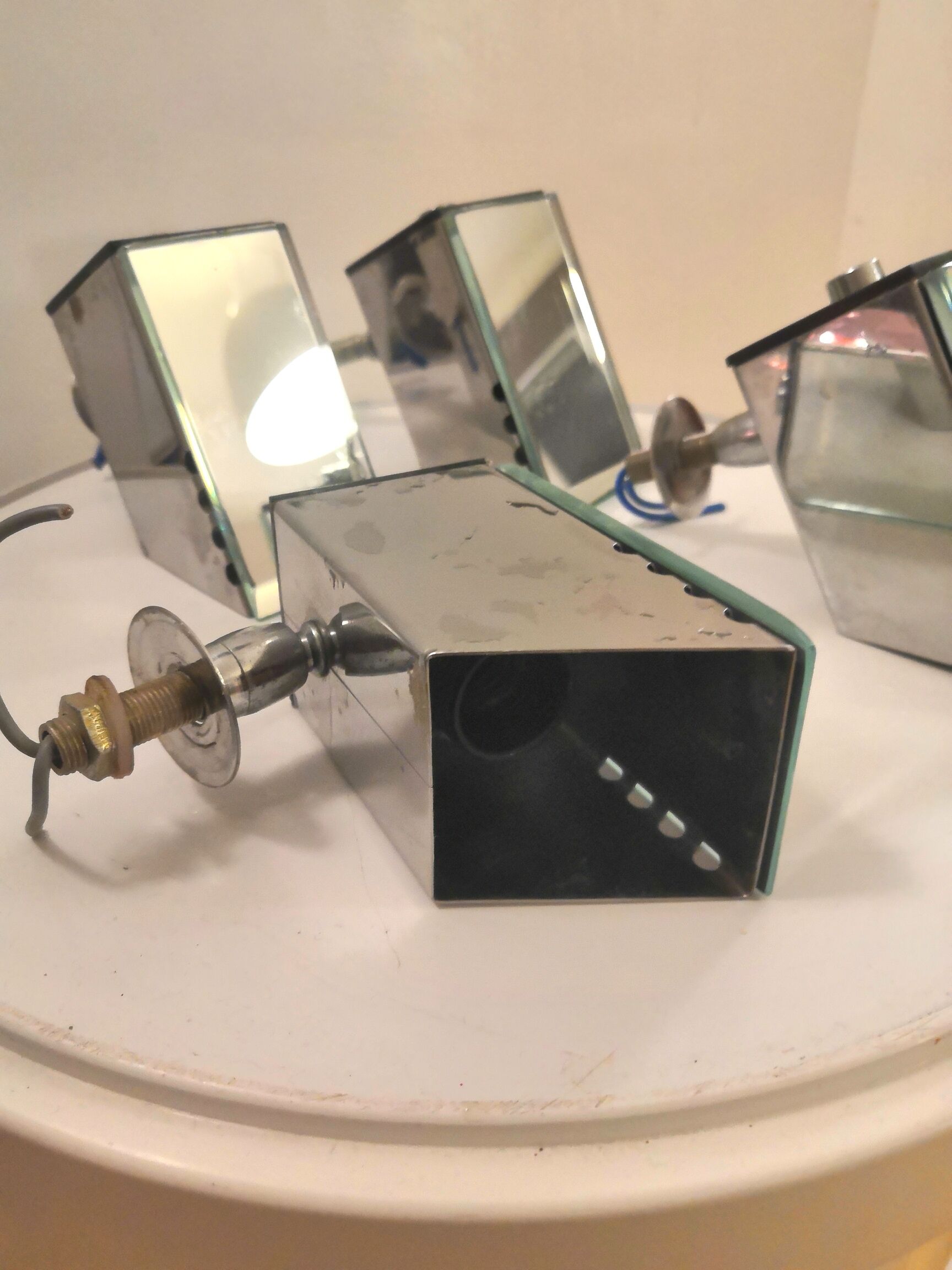 4 sconces spots and mirror of the 70s