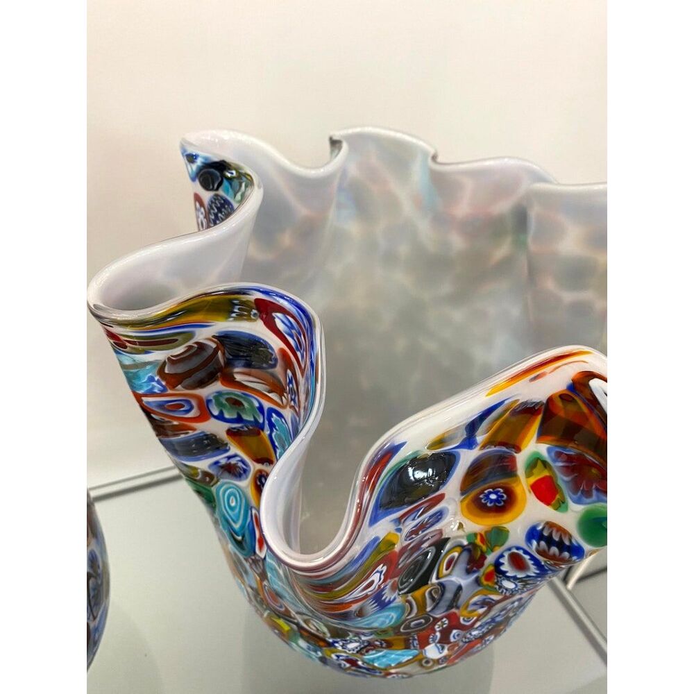 Murano glass vase multicolors