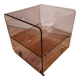 Rolling dessert trolley in Altuglas by Michel Dumas for Roche Bobois.