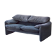 Canapé "Maralunga" de Vico Magistretti édition Cassina velours bicolor