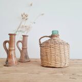 Glass and rattan demijohn carboy